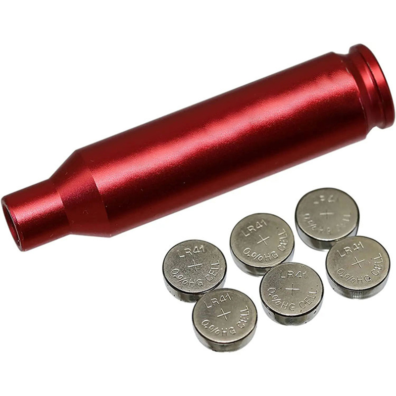 6.5CREEDMOOR Bore Sight Laser Red Dot Cartridge လေဆာ bore Sighter ဘက်ထရီ 2 စုံ