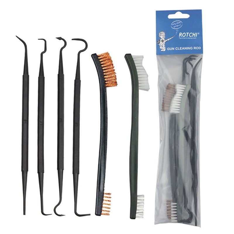 6 PCS ပလပ်စတစ် Brush နှင့် Picks သို့မဟုတ် Hooks Set