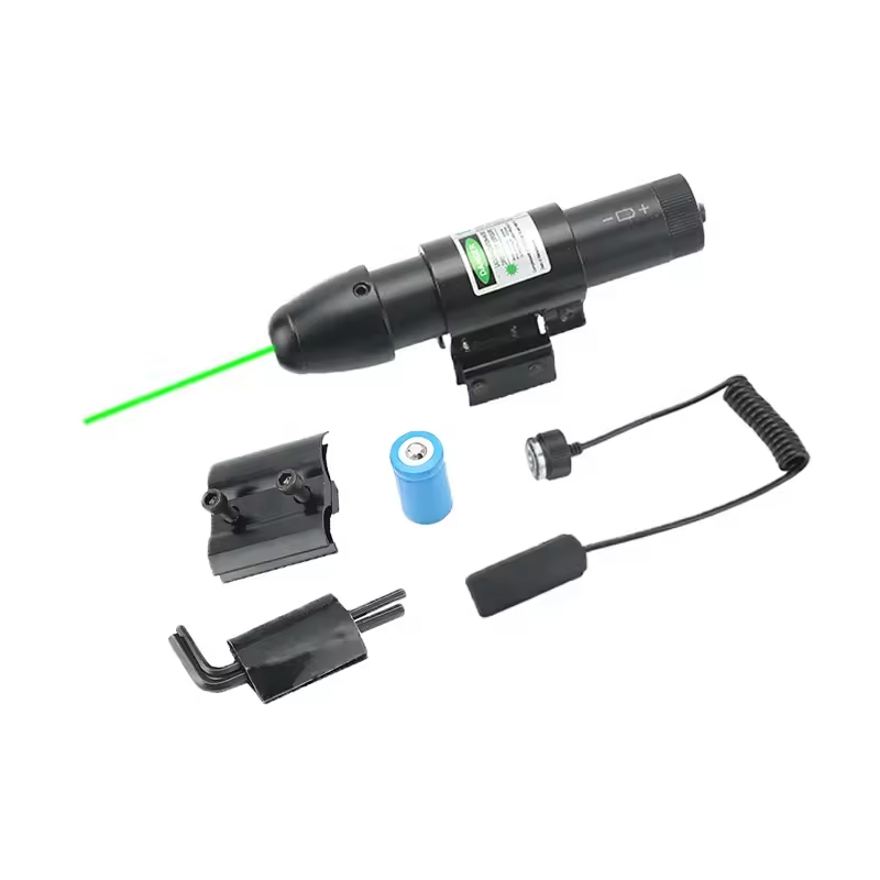 Pressure Switch ဖြင့် ချိန်ညှိနိုင်သော Tactical ဓာတ်မီး အစိမ်းရောင် လေဆာ နယ်ပယ်