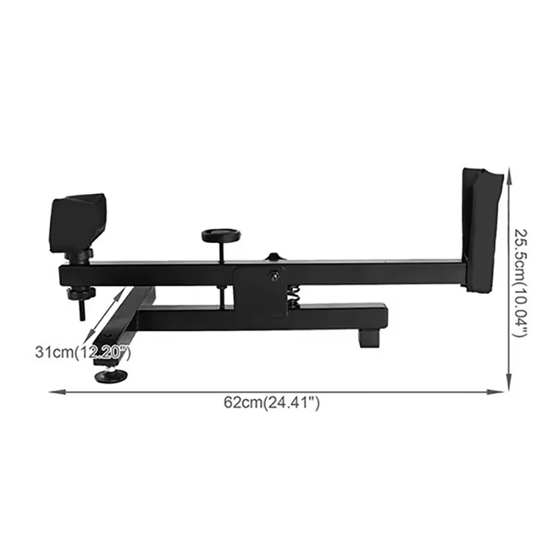 သတ္တု Square Square Tube Adfectable Gun Support Display Stand သတ္တု Square Square Tube Adfectable Gun Support Display Stand